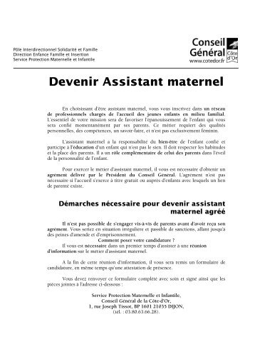 Devenir Assistant maternel - Conseil gÃ©nÃ©ral de CÃ´te-d'Or