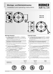 Montage- und Betriebshinweise Installation and operating instructions