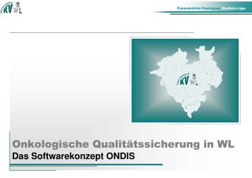 Das Softwarekonzept ONDIS - Krebsregister NRW