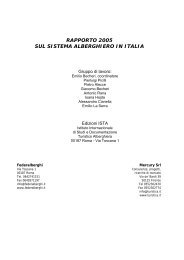 rapporto 2005 sul sistema alberghiero in italia - Federalberghi