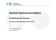 Seminar Software-Architektur - Sascha-alda.de