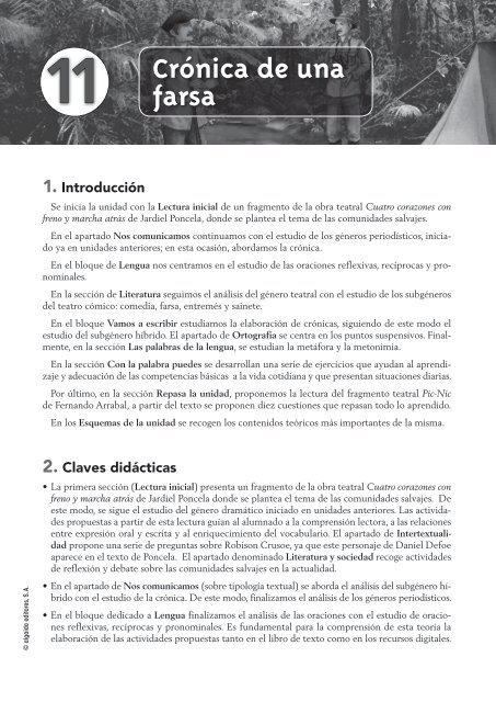 Propuesta DidÃ¡ctica Unidad 11. Lengua castellana y ... - Algaida