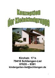 Konzeption Krippe Liel - Gemeinde Schliengen