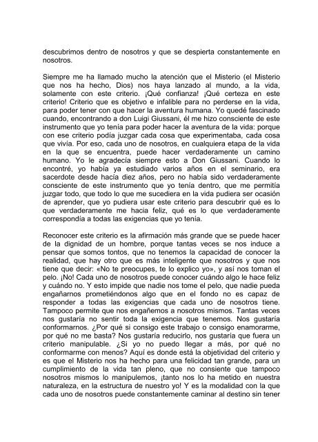 Realidad, razón, libertad: las raíces del sentido religioso - Pontificia ...