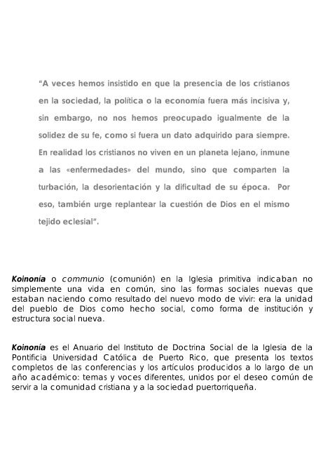 Realidad, razón, libertad: las raíces del sentido religioso - Pontificia ...