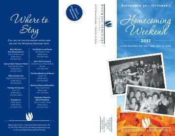 Download the Homecoming brochure! - Wyoming Seminary