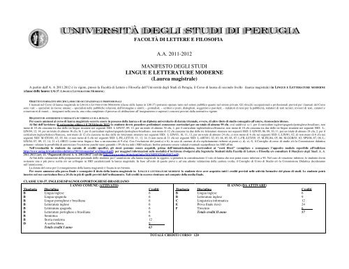 Laurea magistrale - UniversitÃ degli Studi di Perugia