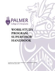 Work-Study Program Supervisor Handbook - Palmer College of ...