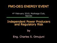 Presentation Eng Charles Omujuni - FMO-DEG East Africa Energy ...