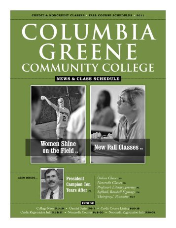Fall 2011 News & Class Schedule - Columbia-Greene Community ...