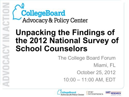 Findings from the 2012 National Survey of School Counselors