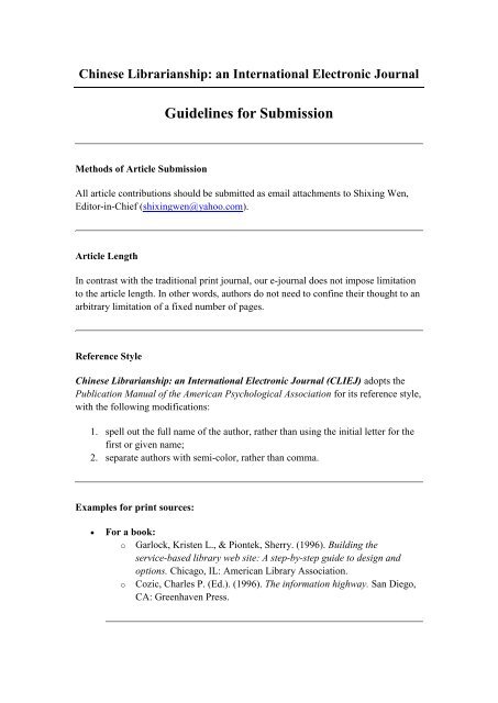 Article Submission