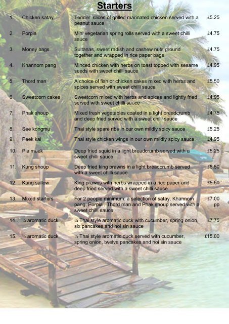 to continue to menu download - The Thai Cafe, Saltford