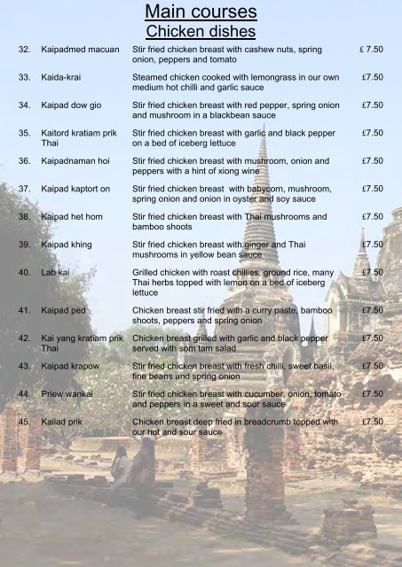 to continue to menu download - The Thai Cafe, Saltford