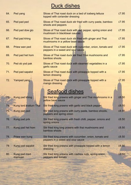 to continue to menu download - The Thai Cafe, Saltford