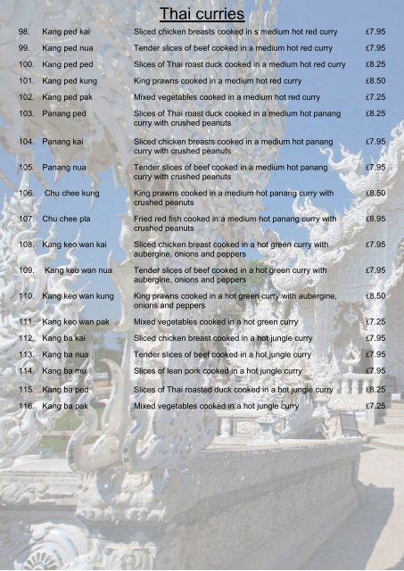 to continue to menu download - The Thai Cafe, Saltford