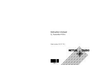 Instruction manual - Mettler-Toledo