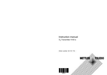 Instruction manual - Mettler-Toledo