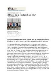 14 Boote beim Härtetest am Start - Eckernförder Ruderclub e.V.