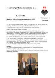 Hamburger Schachverband eV Kurzbericht über die ...