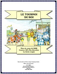 LE TOURNOI DU ROI - 187e Groupe Scout