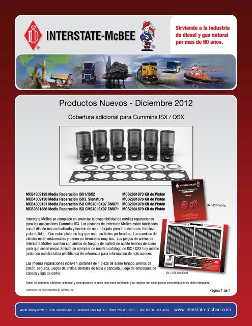 Productos Nuevos - Diciembre 2012 - Interstate McBee