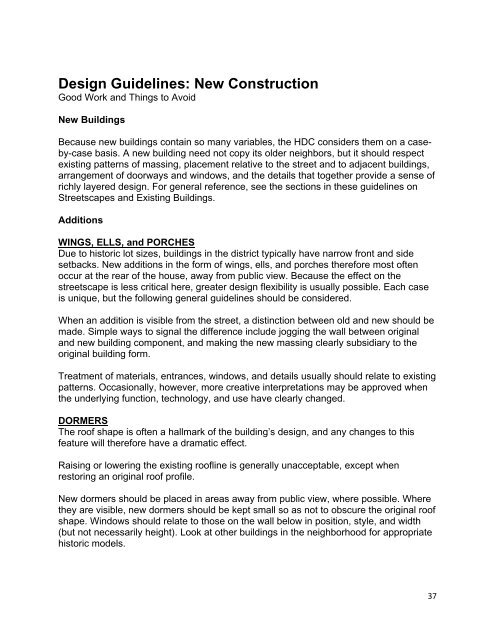 The Hull Historic District Design Guidelines - Town of Hull