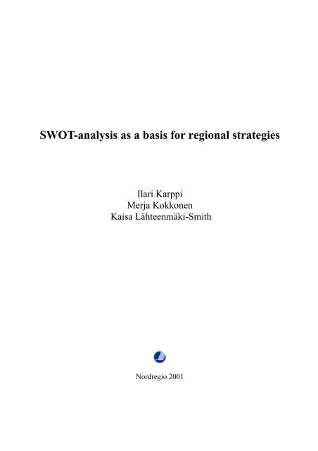 SWOT-analysis as a basis for regional strategies - EUROlocal