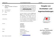 Vergabe von Architekten- und Ingenieurleistungen