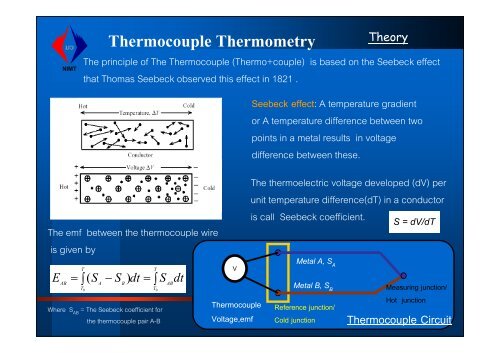 Thermocouple Circuit Thermocouple Thermometry