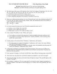 Final Exam Review Sheet - City Tech OpenLab