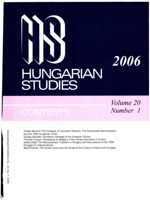 hungarian studies - EPA - OrszÃ¡gos SzÃ©chÃ©nyi KÃ¶nyvtÃ¡r