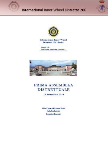 Distr 206 - Prima Assemblea Distrettuale - Villa ... - Inner Wheel Italia