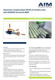 Volumetric Compensation SEC 3D with SIEMENS CNC - Afm-tec.com