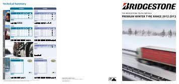PREMIUM WINTER TYRE RANGE 2012-2013 - Bridgestone EUROPE