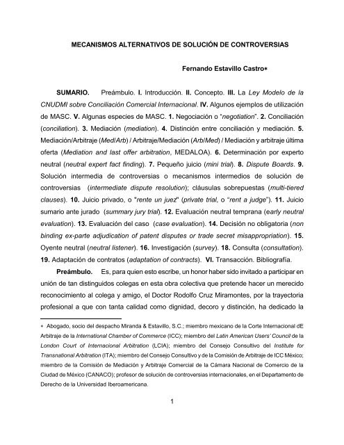 Medios Alternativos de SoluciÃ³n de Controversias.pdf - ICC MÃ©xico