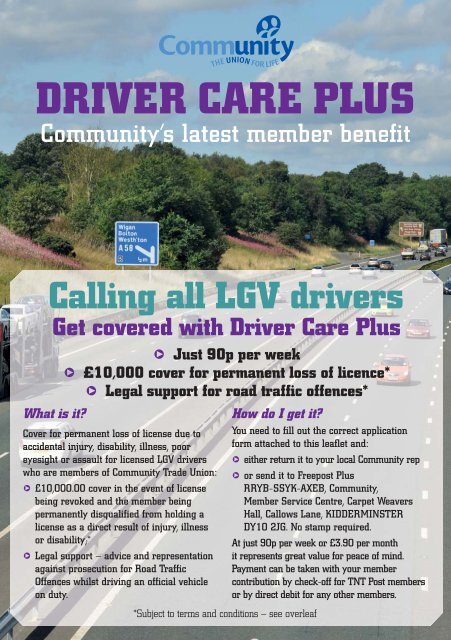 Driver Care Plus Leaflet - Community - The Union for Life