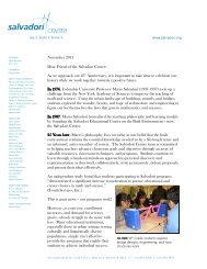 November 2011 Dear Friend of the Salvadori Center: As we ...