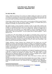 Lettre Mensuelle / Maandblad Septembre / September 2012 XVII / 7