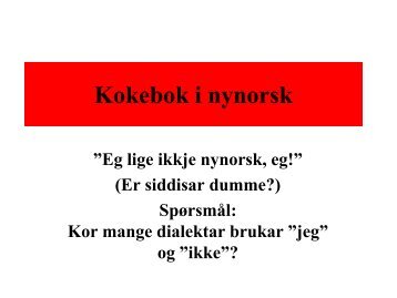 BokmÃ¥l - nynorsk - Noddi