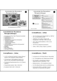 Arzneimittel der besonderen Therapierichtungen - Arbeitskreis ...