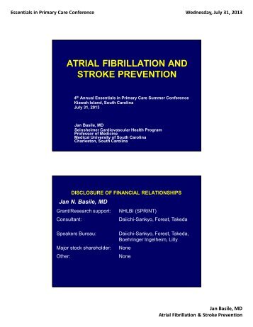atrial fibrillation and stroke prevention - Continuing Medical ...
