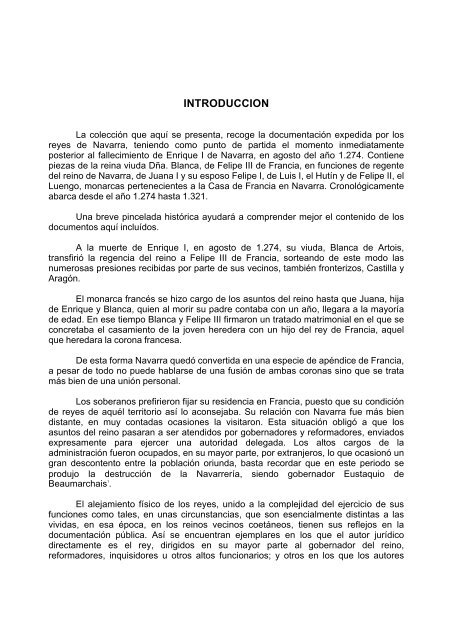 Archivo General de Navarra (1274-1321). Documentación Real. IN ...
