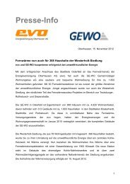 FernwÃ¤rme Westerholt - EVO Energieversorgung Oberhausen AG