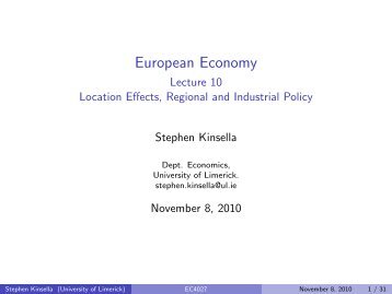 The lecture notes are here. - Stephen Kinsella