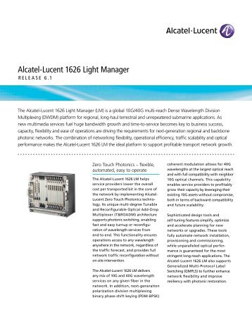 Alcatel-Lucent 1626 Light Manager