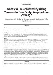 What can be achieved by using Yamamoto New Scalp Acupuncture ...