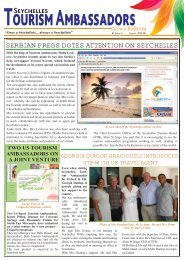 Tourism Ambassadors - Newsletter PG1 - Seychelles Tourism Board