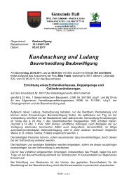 Bauverhandlung --> Elke Frank - Gemeinde Hall