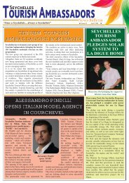 Tourism Ambassadors - Newsletter PG1 - Seychelles Tourism Board